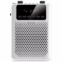 飛利浦（PHILIPS）SBM150 WHI 廣場級音效小音響 擴(kuò)音器 插卡音箱 REC錄音 FM收音功能 教學(xué)專用 白色