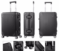 DB3*09001 新秀麗經(jīng)典鋁箱登機(jī)行李箱  20寸-黑色