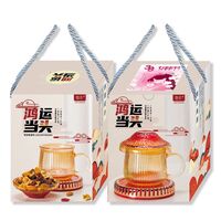 鴻運(yùn)當(dāng)頭創(chuàng)意蘑菇杯+杯蓋（小食盤(pán)）+恒溫墊三件套